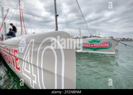 SAILING - TOUR DE BELLE ILE 2011 - LA TRINITE SUR MER (fra) - PHOTO : CHRISTOPHE LAUNAY / DPPISecond vela evento in Francia, in numero di navi partecipanti. PRINCE DE BRETAGNE / SKIPPER : LIONEL LEMONCHOIX Foto Stock