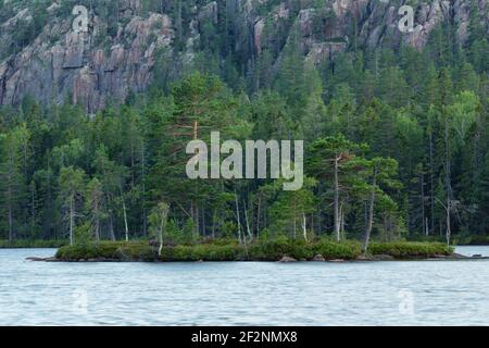 Escursione in Svezia lungo il sentiero Höga Kustenleden Foto Stock