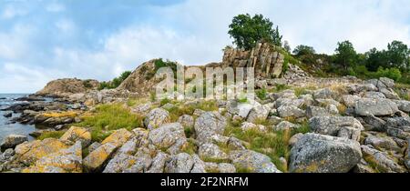 Panorama, Europa, Danimarca, Bornholm, costa rocciosa, arcipelago Foto Stock