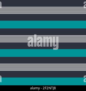 Motivo a strisce senza cuciture Aqua e Navy. Sfondo vettoriale astratto. Colori eleganti. Strisce multiple Illustrazione Vettoriale