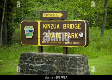Kinzua Bridge, Kinzua Bridge state Park, Pennsylvania, Stati Uniti. Foto Stock