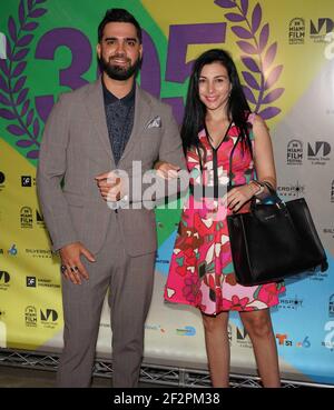 Miami, Stati Uniti d'America. 12 marzo 2021. MIAMI, FL - MARZO 12: L'attore Frank Egusquiza e Rosalia Alameda partecipano al primo premio del film "Plantados" durante il 38° Festival annuale del film di Miami al Silverspot Cinema il 12 marzo 2021 a Miami, Florida. (Foto di Alberto E. Tamargo/Sipa USA) Credit: Sipa USA/Alamy Live News Foto Stock