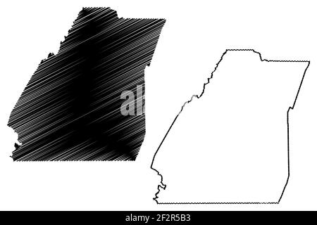 Somerset County, Commonwealth of Pennsylvania (Stati Uniti, Stati Uniti d'America, Stati Uniti, Stati Uniti, Stati Uniti) mappa vettoriale illustrazione, scrimble sketch Somerset Illustrazione Vettoriale