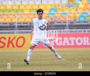 Seoul, Corea del Sud. 7 Mar 2021. Uzbekistan centrocampista Jamshid Iskanderov (Seongnam FC), 7 marzo 2021 - Calcio : il 2° round della partita di calcio 2021 K League 1 tra il Suwon Samsung Bluewings FC 1-0 Seongnam FC al Suwon World Cup Stadium di Suwon, a sud di Seoul, Corea del Sud. Credit: Lee Jae-Won/AFLO/Alamy Live News Foto Stock