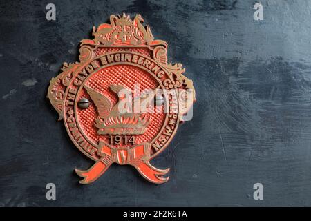 Dettagli della vecchia locomotiva, Lachlan Valley Railway Museum, Cowra, NSW Australia Foto Stock