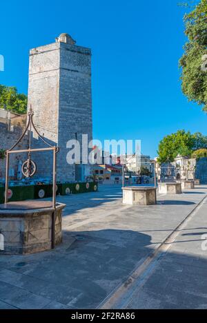 La torre del capitano nella città croata di Zara Foto Stock