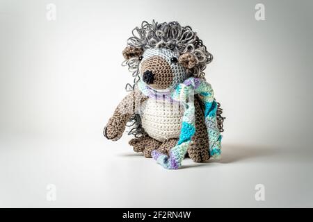 Amigurumi Hedgehog di lana Baviera Foto Stock