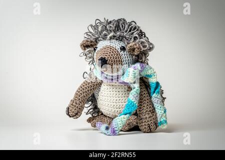 Amigurumi Hedgehog di lana Baviera Foto Stock