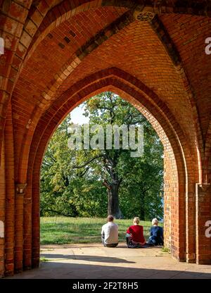 il mandrino storico nel parco di babelsberg, potsdam, germania Foto Stock