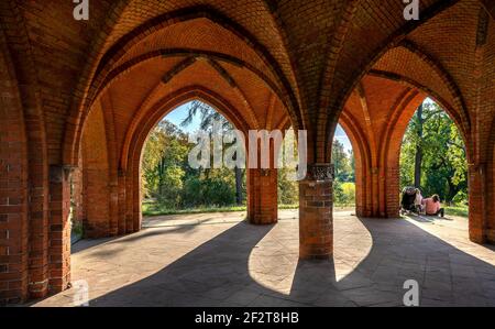 il mandrino storico nel parco di babelsberg, potsdam, germania Foto Stock