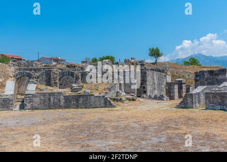 Anfiteatro romano nell'antica Salona vicino a Spalato, Croazia Foto Stock