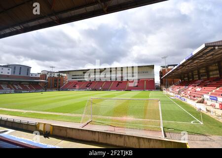 LONDRA, REGNO UNITO. 13 MARZO: Vista generale dello stadio prima della partita Sky Bet League 2 tra Leyton Orient e Scunthorpe riuniti al Matchroom Stadium di Londra sabato 13 marzo 2021. (Credit: Ivan Yordanov | MI News) Credit: MI News & Sport /Alamy Live News Foto Stock