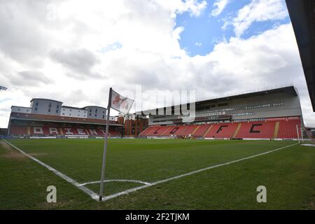 LONDRA, REGNO UNITO. 13 MARZO: Vista generale dello stadio prima della partita Sky Bet League 2 tra Leyton Orient e Scunthorpe riuniti al Matchroom Stadium di Londra sabato 13 marzo 2021. (Credit: Ivan Yordanov | MI News) Credit: MI News & Sport /Alamy Live News Foto Stock