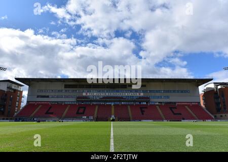 LONDRA, REGNO UNITO. 13 MARZO: Durante la partita Sky Bet League 2 tra Leyton Orient e Scunthorpe si sono Uniti al Matchroom Stadium di Londra sabato 13 Marzo 2021. (Credit: Ivan Yordanov | MI News) Credit: MI News & Sport /Alamy Live News Foto Stock