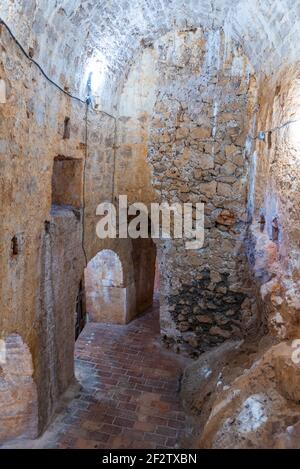 Prigione presso la fortezza spagnola di Hvar croata Foto Stock