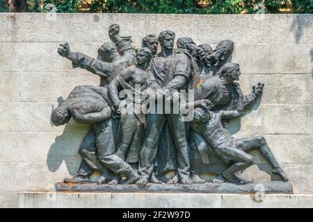 Monumento Tiro di ostaggi, dedicato alle vittime del fascismo a Zagabria, Croazia Foto Stock