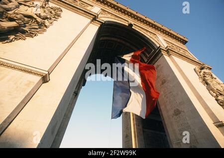Francia Paris Arc de Triomphe Foto Stock