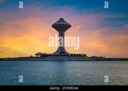 Vista al khobar Corniche al mattino. Città Khobar, Arabia Saudita.12-Marzo-2021. Foto Stock
