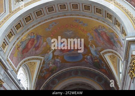 Affreschi della Basilica di Esztergom, Budapest, Ungheria Foto Stock