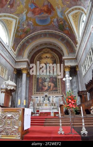 Affreschi della Basilica di Esztergom, Budapest, Ungheria Foto Stock