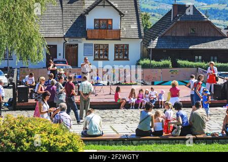 Il festival d'arte Romantic Angel a Lanckorona, Polonia. Foto Stock