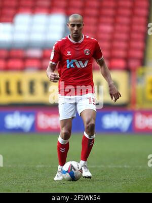 Darren Pratley di Charlton Athletic in azione durante la partita Sky Bet League One alla Valley, Londra. Foto Stock