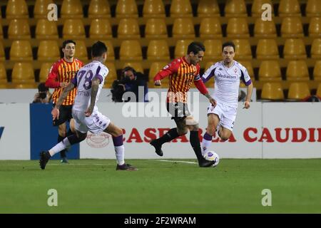 Benevento, Italia. 13 Marzo 2021. Nicolas Viola (Benevento Calcio) durante la Serie UNA partita di calcio tra Benevento - Fiorentina, Stadio Ciro Vigorito il 13 marzo 2021 a Benevento Italy/LiveMedia Credit: Independent Photo Agency/Alamy Live News Foto Stock