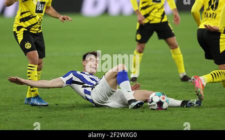 Dortmund, Germania. 13 Marzo 2021. Primo: 13.03.2021, Calcio: Calcio: 1 Bundesliga, stagione 2020/21 BVB, Borussia Dortmund - Hertha BSC Berlin Krzysztof Piatek, Am, Ground Credit: Jurgen Fromme/primo Sportphoto/pool | usage worldwide/dpa/Alamy Live News Foto Stock