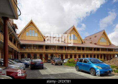 Cortile interno della Corte Suprema di Giustizia, l'alta Corte di Georgetown Guyana, Sud America Foto Stock