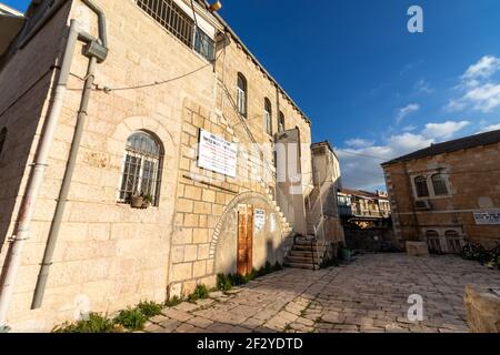 gerusalemme-israele. 05-03-2021. Case antiche e storiche nel famoso quartiere di Nachlaot Foto Stock