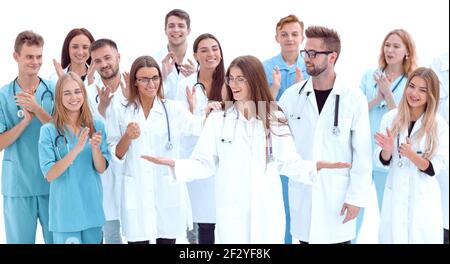 gruppo di giovani medici fiduciosi stare insieme Foto Stock