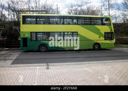 Servizio di autobus di sostituzione ferroviario alla stazione Warwick Parkway, Warwickshire, UK Foto Stock