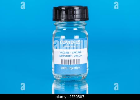 Flacone di vaccino del coronavirus Corona Virus COVID-19 flaconi di vaccino Covid Foto Stock