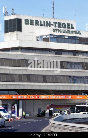 Berlino, Germania - 11 settembre 2018: Terminal dell'aeroporto Tegel di Berlino (TXL) in Germania. Foto Stock