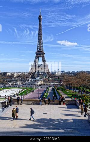 La Torre Eiffel a Parigi Foto Stock