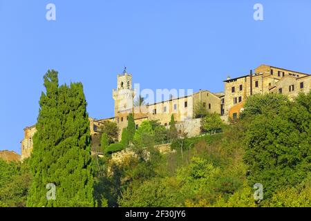 Toscana, Italia, Chianciano Terme, vista panoramica Foto Stock