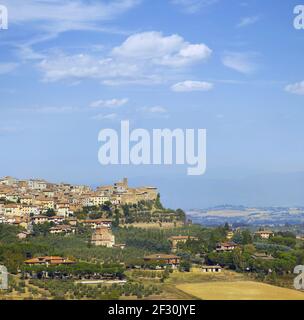 Toscana, Italia, Chianciano Terme, vista panoramica Foto Stock