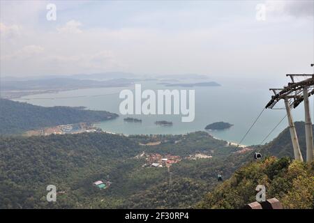 Funivia di Langkawi SkyCab, Malesia Foto Stock