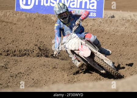 Pista Tazio Nuvolari, Mantova, Italia. 14 Marzo 2021. 125 - Emil Weckman (fin) Honda durante MX internazionali d'Italia 2021 - MX2 Categoria, motocross - Foto Roberto Tommasini/LM Credit: LiveMedia/Alamy Live News Foto Stock