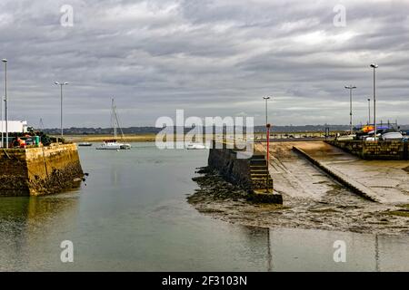 Pesca a piedi in Bretagna Foto Stock