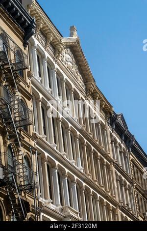 Gli edifici Woods Mercantile di Tribeca sono un punto di riferimento di New York City, Stati Uniti Foto Stock