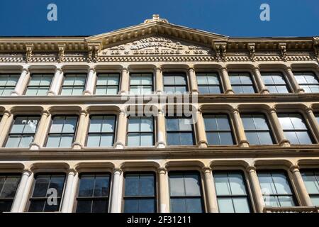 Gli edifici Woods Mercantile di Tribeca sono un punto di riferimento di New York City, Stati Uniti Foto Stock