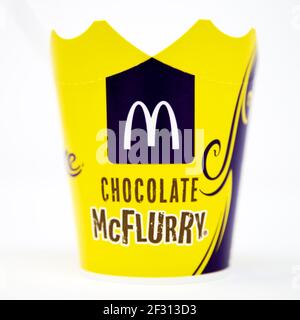Il flake McFlurry di Cadbury, un McDonald’s. Foto Stock
