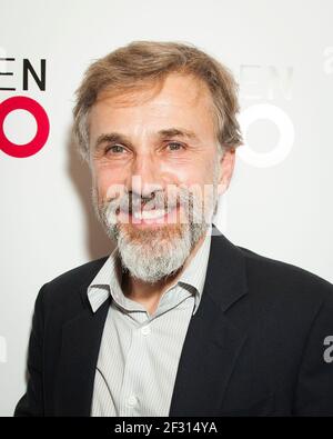 Christoph Waltz alla festa dopo la prima di Benvenuto Cellini diretta da Terry Gilliam al London Coliseum, St Martin's Lane - Londra Foto Stock