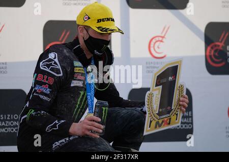 Pista Tazio Nuvolari, Mantova, Italia. 14 Marzo 2021. 3 - Romain Fevre (fra) Kawasaki durante MX internazionali d'Italia 2021 - MX1 Categoria, motocross - Foto Roberto Tommasini/LM Credit: LiveMedia/Alamy Live News Foto Stock