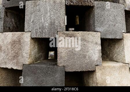 Stupa in Borobudur Buddists Temple - isola Java Indonesia Foto Stock