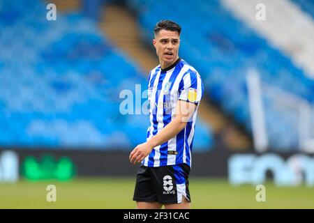 Sheffield, Regno Unito. 14 Marzo 2021. Joey Pelupessy n.8 di Sheffield Wednesday a Sheffield, Regno Unito, il 14/3/2021. (Foto di Conor Molloy/News Images/Sipa USA) Credit: Sipa USA/Alamy Live News Foto Stock