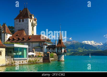 Geografia / viaggio, Svizzera, castello Oberhofen, fare, diritti-aggiuntivi-liquidazione-Info-non-disponibile Foto Stock