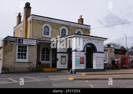 Stazione ferroviaria di Audley End Foto Stock