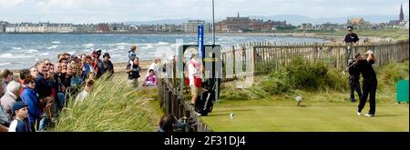 IL GOLF APERTO AL TROON 2004 ULTIMO GIORNO RETIEF GOOSEN IL 2 ° 18/7/2004 FOTO DAVID ASHDOWNOpen Golf Troon 2004 Foto Stock